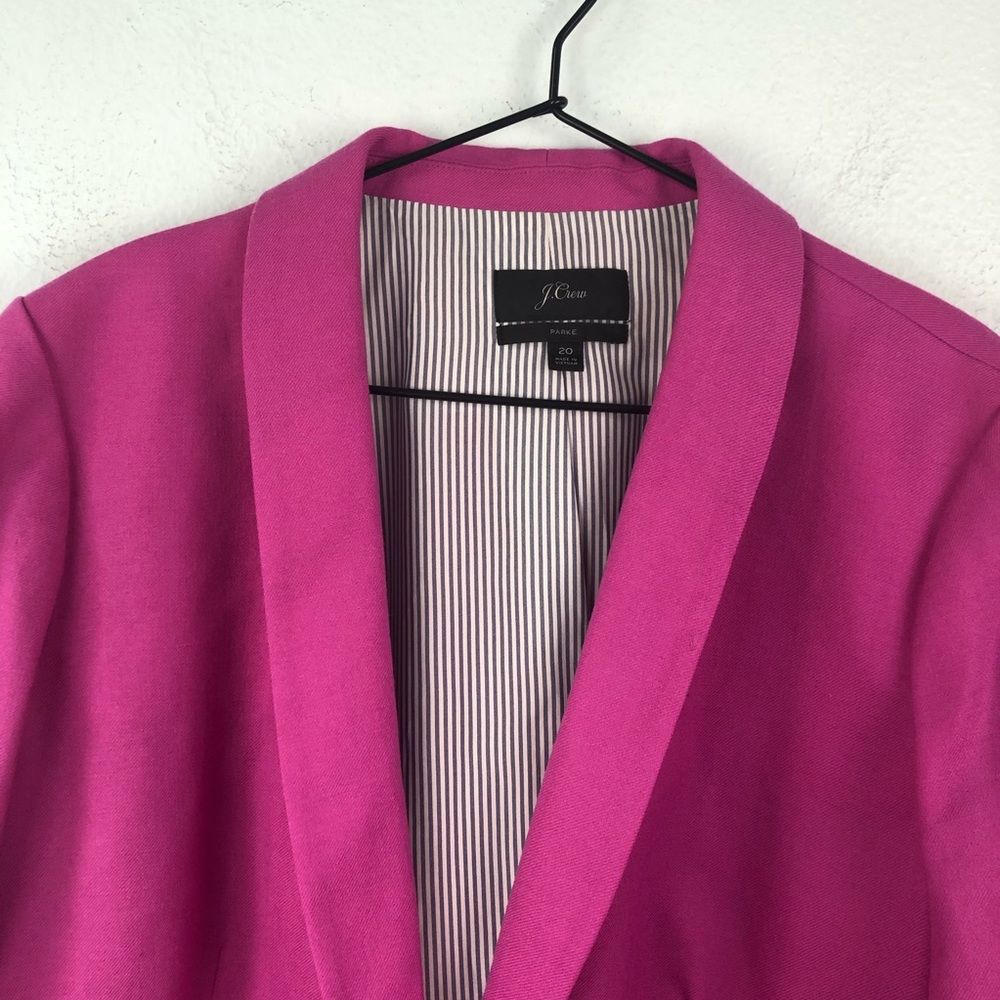 J Crew Parke Wool Blazer Jacket Fuchsia Pink 20 - Picture 5 of 8